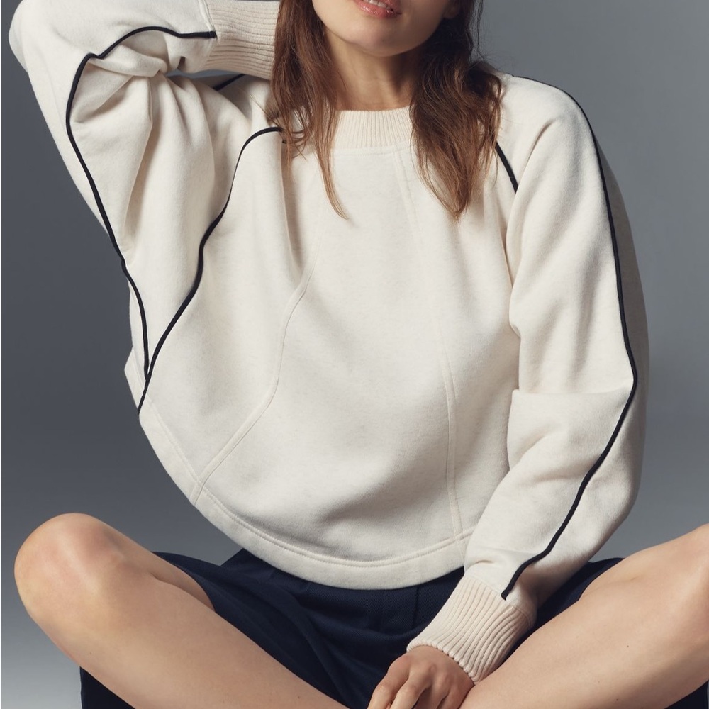 Anthropologie Maeve Paneled Sweatshirt - L NEW WITHOUT TAGS